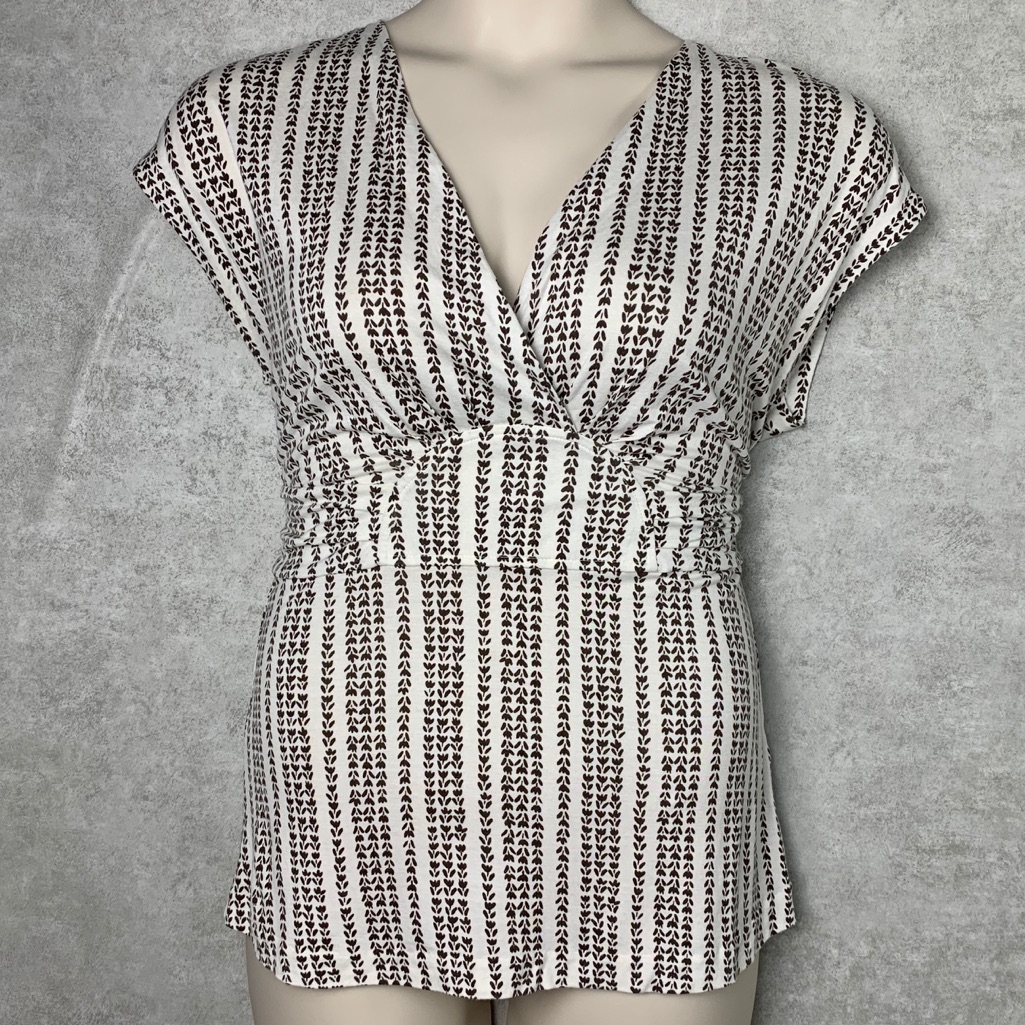 Banana Republic Floral Sleeveless V-Neck Blouse